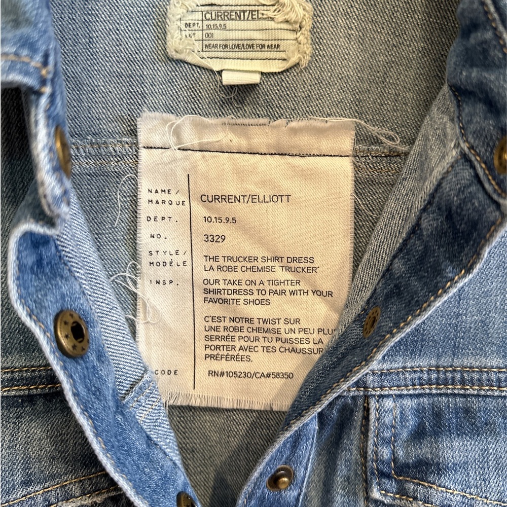 Current/Elliott Blue Denim Mini Dress - Picture 3 of 3